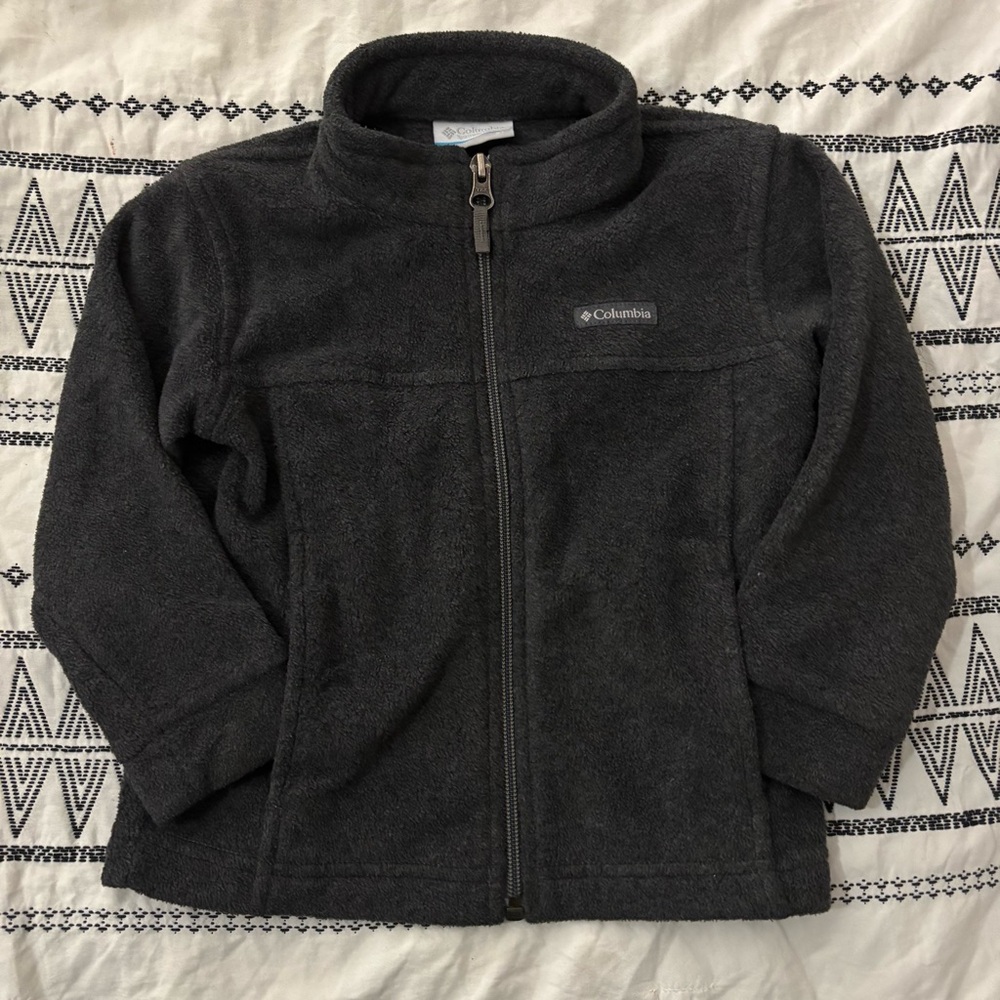 Columbia Grey Full Zip Fleece Toddler Boy 3T Jacket